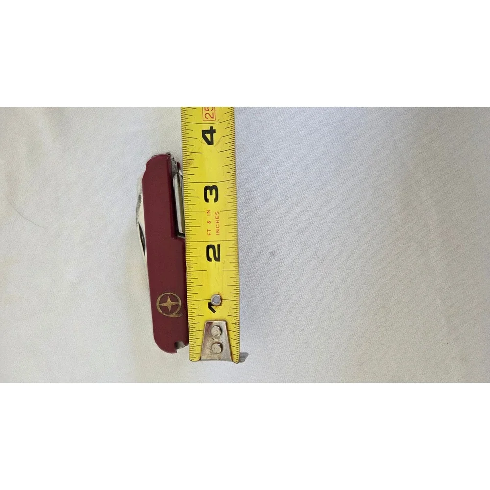 Vintage Multi Tool Pocket Knife Red Stainless Steel 11 Function Foldin Knife